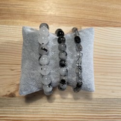Bracelet en quartz tourmaline