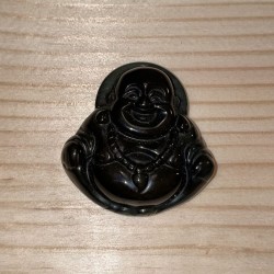Cabochon Bouddha en obsidienne "Oeil Céleste"