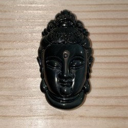 Cabochon Tête de shiva en obsidienne "Oeil Céleste"