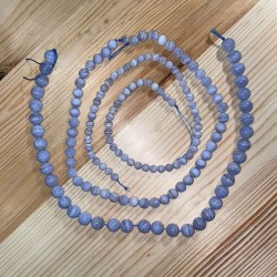 Fils de perles en calcédoine bleue - 6mm|8mm|10mm