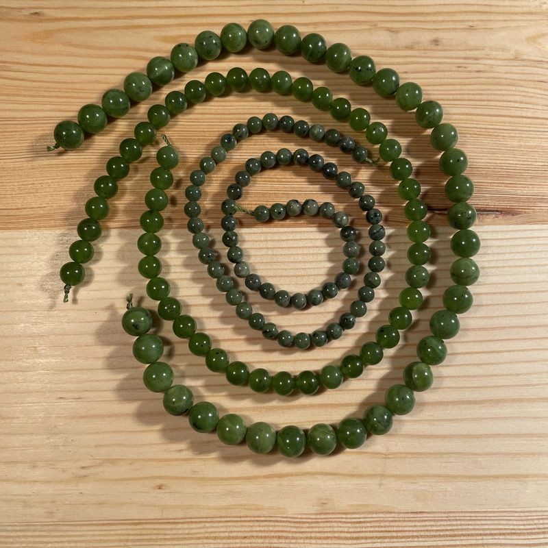 Fils de perles en jade néphrite - 6mm|8mm|10mm