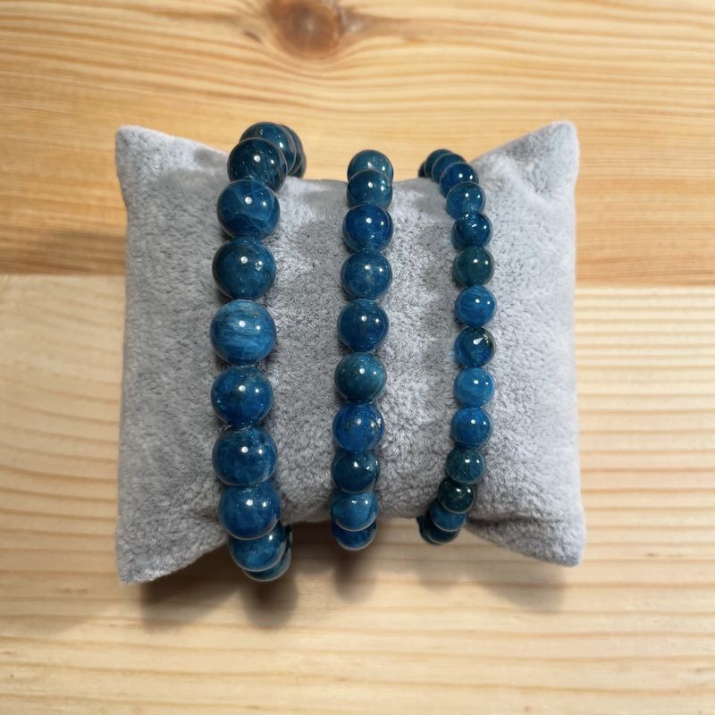 Bracelet en apatite bleue